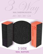Maryton Nail Buffer Sanding Block Polisher Buffing File 60/100 Grit for Acrylic Nail Art Kit Manicure Tools 10 PCS (Black Purple) - Image 2